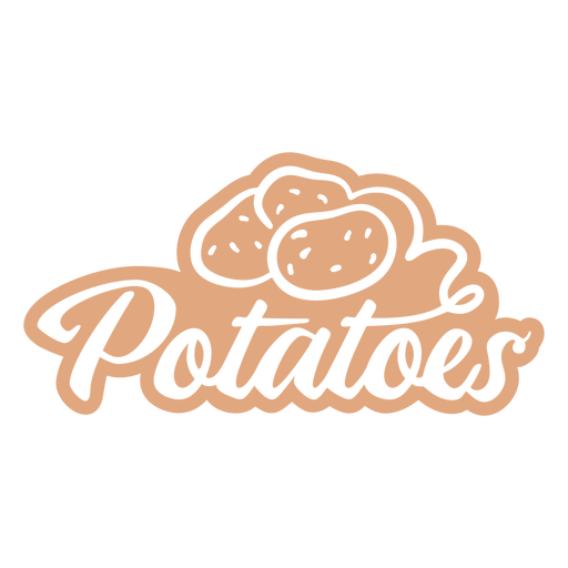 Potatoe food cut out badge PNG Design