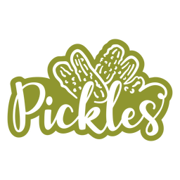 Pickles food cut out badge PNG Design Transparent PNG