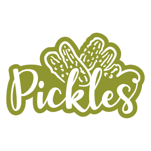 Pickles food cut out badge PNG Design