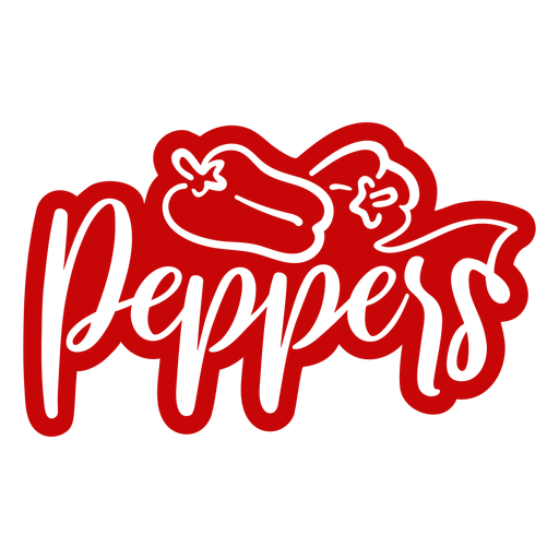 Peppers food cut out badge PNG Design
