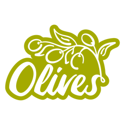 Olives food cut out badge PNG Design