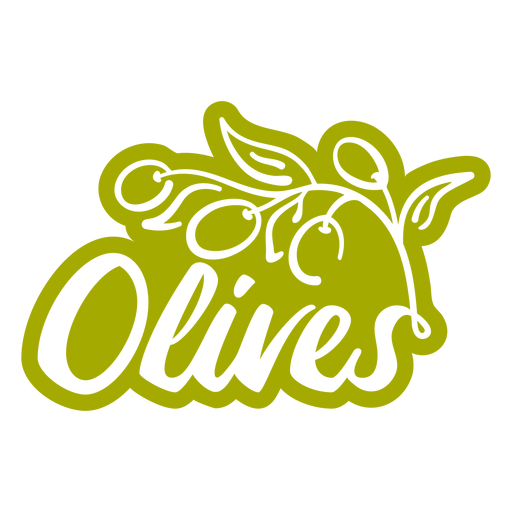 Olives food cut out badge
