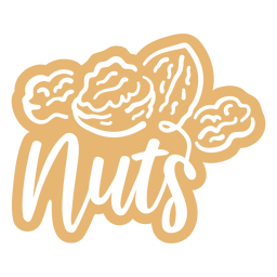 Nuts label lettering cut out PNG Design