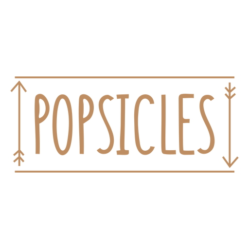 Popsicles label stroke PNG Design