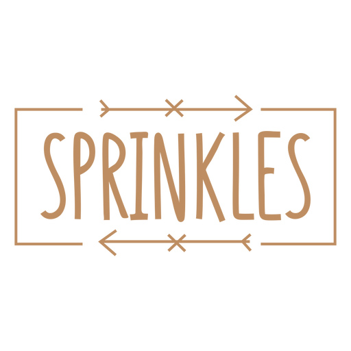 Sprinkles text hand written label stroke