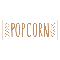 Popcorn label stroke PNG Design