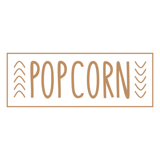 Popcorn label stroke PNG Design