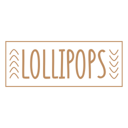 Lollipops simple label stroke PNG Design Transparent PNG