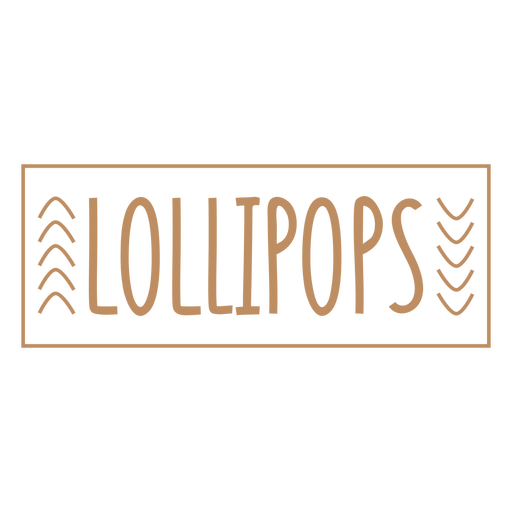 Lollipops simple label stroke PNG Design