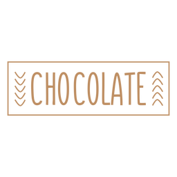 Chocolate simple label stroke PNG Design