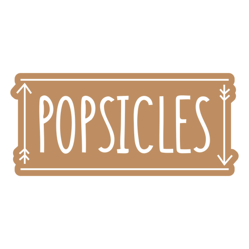 Popsicles label cut out PNG Design