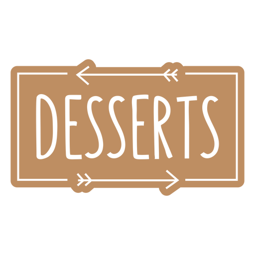 Desserts label cut out PNG Design