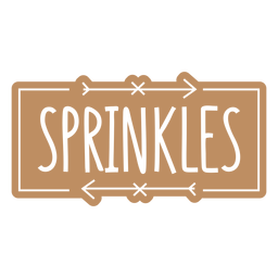 Sprinkles text hand written label cut out PNG Design Transparent PNG