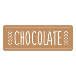 Chocolate label cut out