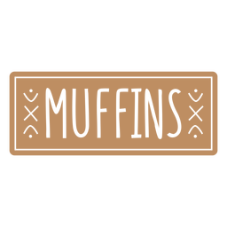 Muffins label cut out PNG Design