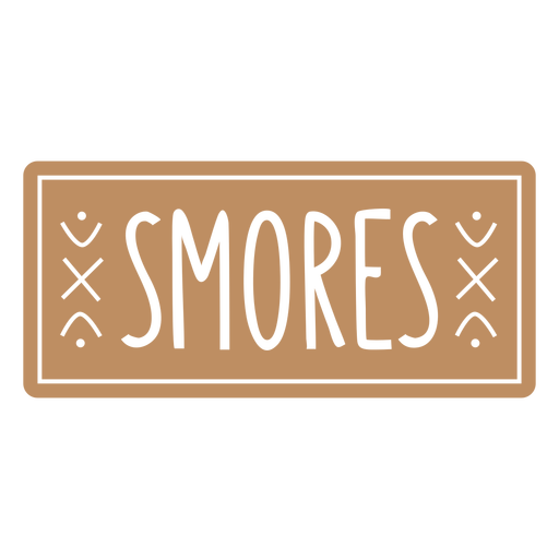 Smores label cut out