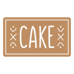 Cake label cut out PNG Design