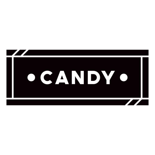 Candy label cut out PNG Design