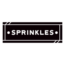 Sprinkles label cut out PNG Design