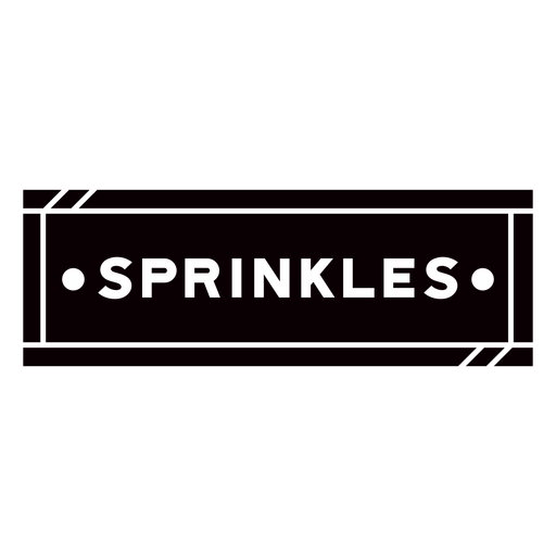 Sprinkles label cut out PNG Design