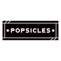 Popsicles text label cut out Transparent PNG