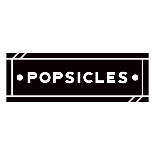 Popsicles text label cut out PNG Design