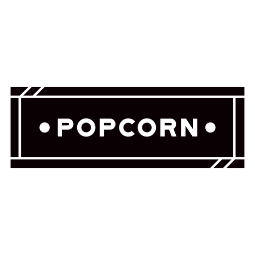 Popcorn text label cut out