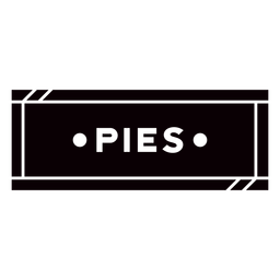 Pies text label cut out PNG Design