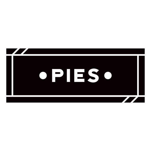 Pies text label cut out PNG Design