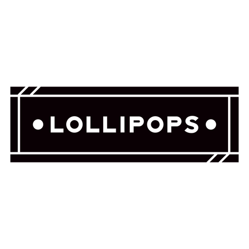 Lollipops text label cut out