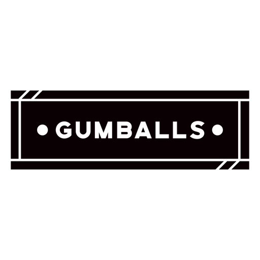 Black gumballs label cut out PNG Design