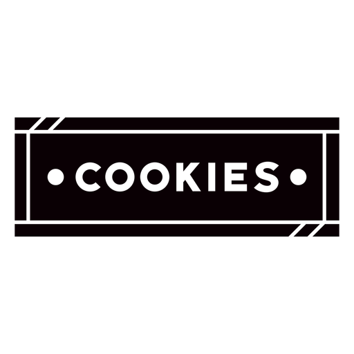 Cookies text label cut out