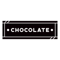 Chocolate text label cut out Transparent PNG