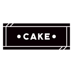 Black cake label cut out Transparent PNG