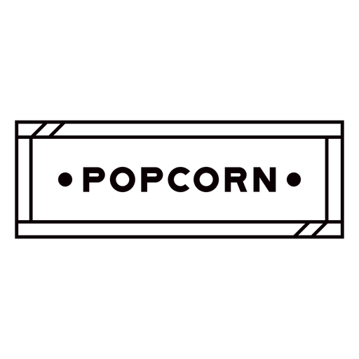 Popcorn simple label stroke
