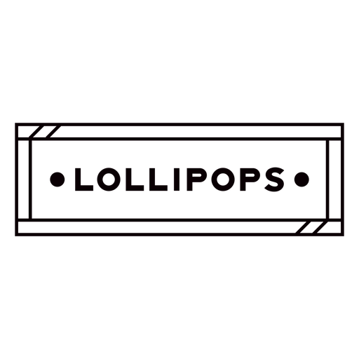 Lollipops stroke text label