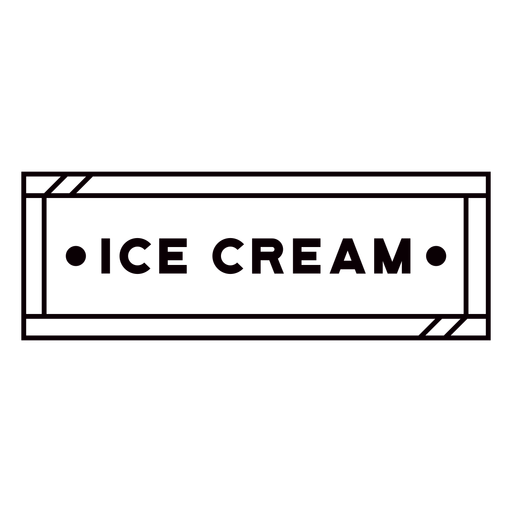 Ice cream label stroke PNG Design