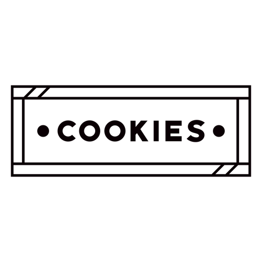 Cookies stroke text label PNG Design