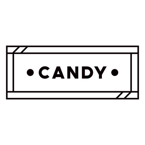 Simple candy label stroke PNG Design