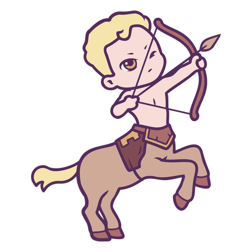 Blonde chibi centaur character PNG Design