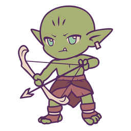 Chibi orc warrior archer PNG Design