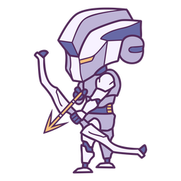 Personajes de tiro con arco Chibi - 9 Diseño PNG