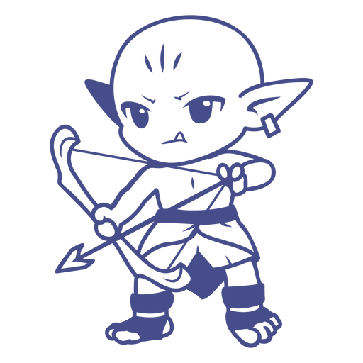 Bogenschießen Chibi Charaktere - 20 PNG-Design