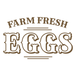 Farm fresh eggs label PNG Design Transparent PNG