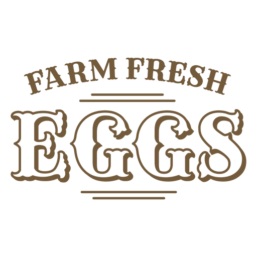 Farm fresh eggs label