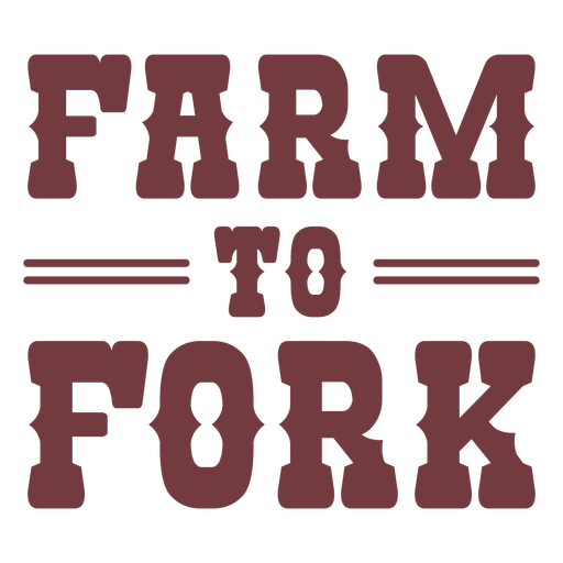 Farm to fork label PNG Design