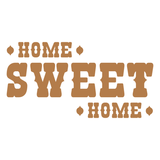 Home sweet home flat cowboy label PNG Design