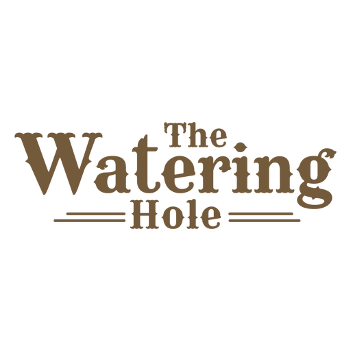 Watering hole label PNG Design