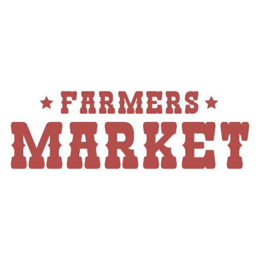 Farmers market label flat PNG Design