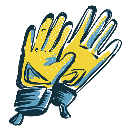Goalkeeper gloves soccer hand drawn PNG Design
